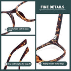 WOWSUN Unisex Stylish Nerd Non-prescription Glasses, Clear Lens Eyeglasses Frames, Fake Glasses
