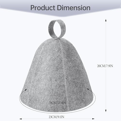 2 Pack Sauna Hat, Wool Felt Sauna Cap Russian Banya Cap Unisex Sauna Hat for Steam Bath Sauna Accessories