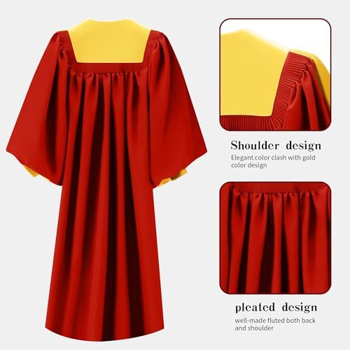 Unisex Adult Choir Robes Matte Finish for Baptisms with Cuff Sleeves