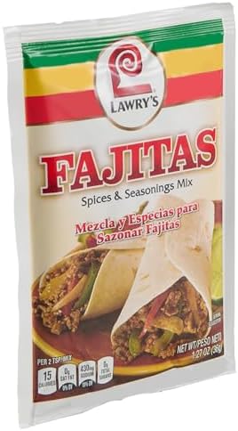 Lawry's Fajitas Spices & Seasonings Mix, 1.27 oz (Pack of 12)