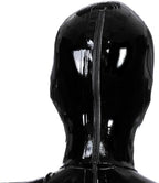 Black Latex Hood Only Open Nose Back Zipper Rubber Mask Club Party Wear Costume