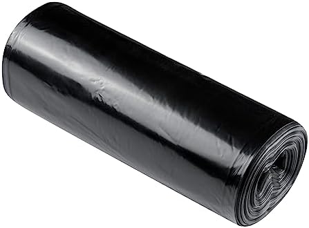 Restaurantware RW Clean 45 Gallon Trash Bags 100 Light-Duty Garbage Can Liners - Fits 40-45 Gallon Trash Cans Stretchable Black Plastic Bin Liners With Star Seal Bottom