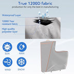 Electric Scooter Cover, 47 x 43 x 8 inches 1680D Oxford Cloth Suitable for Seated and Seatless Models Waterproof And UV -Resistant Dustproof Windproof Protection All Season Universal Fit Silver