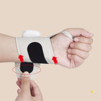 Rechargeable Adjustable Electric Wrist Massager, Ergonomic 360° Support Portable Cordless Hand Heating Pad with 8 Modes, 30 Intensity Levels for Hand Pain Relief, Magnetic Detachable Host (White)