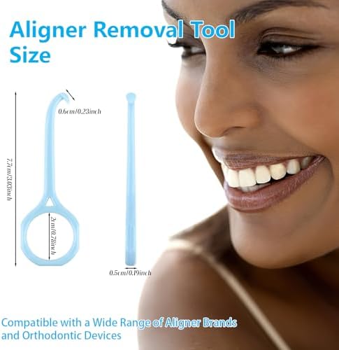 Aligner Removal Tool, 15PCS Retainer Remover Tool, Clear Aligner Removal Tool for Invisalign Removable Retainers, Denture Braces Retainer Removal Pull Tool Kit, Bracket Remover for Braces