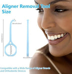 Aligner Removal Tool, 15PCS Retainer Remover Tool, Clear Aligner Removal Tool for Invisalign Removable Retainers, Denture Braces Retainer Removal Pull Tool Kit, Bracket Remover for Braces