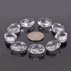 Natural Clear Quartz Gemstone Healing Crystal 1 inch Mini Puffy Heart Pocket Stone Iron Gift Box (Pack of 10)