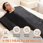 Portable Infrared Sauna Blanket for Home, 86-176℉, Detox, Circulation, Full Body Far Infrared Heating for Weight Loss, Stress Relief, Relaxation & Muscle Relief, Fast Heat-Up&Carrying Bag, 5.88x2.63ft
