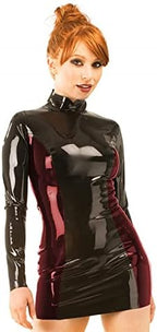 Cosplay Costumes Shiny PVC Women Bodycon Dress Dress Sexy Clubwear Plus Size 7XL,Dark Red,M