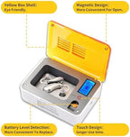 Hearing Aid Dryer Dehumidifier，Hearing Amplifiers Drying Box with 5 Cleaning Kit Removes Moisture, Sweat, and Dust from Earbuds Hearing Aids, 4 Ultraviolet Light, Battery Test. (4UV+Tools)