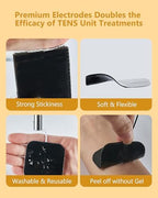 TENS Unit Electrode Pads (20PCS) with Free 1/4 Wire Cable - Universal 2x2 Replacement Pads for TENS EMS Muscle Stimulator - Compatible with TENS 7000/3000, AUVON, Belifu, AVCOO, Neocarbon, TENKER
