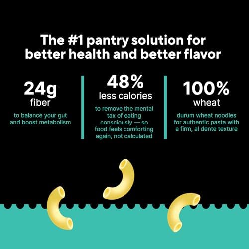 Fiber Gourmet Low Net Carb Pasta Elbow Macaroni - Keto Friendly, High Fiber, Low Calorie Italian Made Noodles - Vegan, Non-GMO, Kosher - 48% Fewer Calories Than Regular - 1 Pack