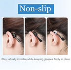 Mini Silicone Ear Hooks Eyewear Retainer, 10 Pairs Anti-slip Glasses Sleeve Ear Grips for Eyeglass, Sunglasses