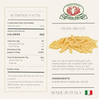 Rustichella d'Abruzzo Penne Rigate Pasta (Pack of 4), 500g Each - Classic Durum Wheat Short Pasta with Ridges - Ideal for Sauces - Cooks in 10-12 Minutes - Authentic Italian Pasta