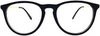 Computer Reading Glasses +0.50 Gloss Black Oversize Readers Anti Blue Ray Mens Womens Eyeglasses
