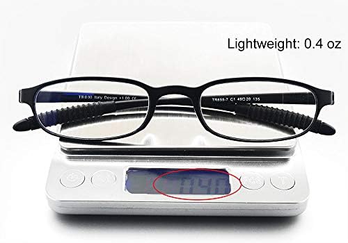 Computer Blue Light Blocking Reading Glasses(Flexible and Lightweight) Plastic Portable Readers