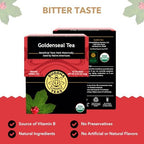 Buddha Teas Organic Goldenseal Tea - OU Kosher, USDA Organic, CCOF, 18 Bleach-Free Tea Bags