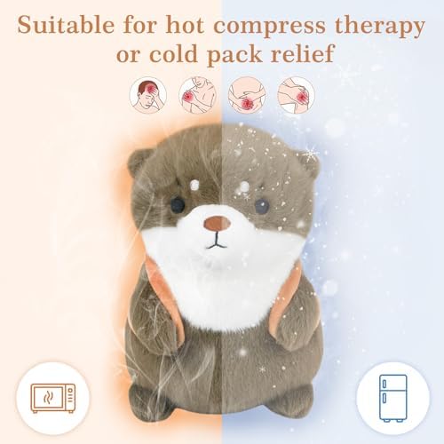 Microwavable Stuffed Animal, Heatable and Coolable Otter, Heated Stuffed Animals for Cramps & Pain Relief, Lavender-Scented Toy, Cute Soft Plush Toys for Adults and Children(Starfish Otter)