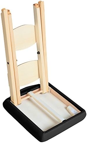 Master Massage Tables Lightweight Wooden Handy Folding Massage Stool, Black