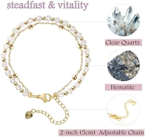 Farfume Crystal Bracelet Beaded Bracelets 4mm Natural Stone Beads Gemstone Handmade Jewelry Valentine's Day Gifts