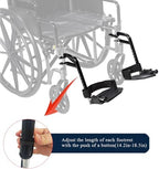 (1Pair) Wheelchair Replacement Footrests,Wheelchair Replacement Parts,Wheelchair Swivel Footrests for Standard Wheelchairs,Black