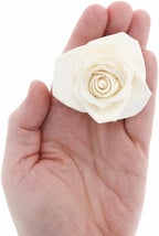 Global Sugar Art Peace Rose Sugar Cake Flowers White 3 Inch, 3 Count by Chef Alan Tetreault
