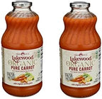 Lakewood Organic Pure Carrot with Added Organic Lemon Juice 32 Oz (Pack of 2)