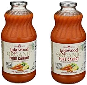 Lakewood Organic Pure Carrot with Added Organic Lemon Juice 32 Oz (Pack of 2)
