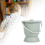 Potty Pot, Portable Bedpan, 4.5L Night Commode Bucket, Chamber Pot, Spittoon Urinal with Lid for Children Bedroom, Green