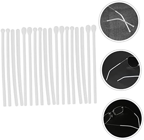 EXCEART 12 Pairs Spectacle Leg Covers Eyeglasses Leg Covers Glasses Replacement Temple Sport Ear Grips Sports Sunglasses -Skid Glasses Retainers Earplugs Pointy Child White