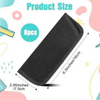 8 Pcs Slip in Eyeglasses Cases Soft Protective Glasses Cases Black Travel Sunglasses Pouch Fabric Spectacle Reading Glasses Sleeve Holder Cloth Eyewear Bag for Women Men Kids