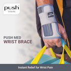 PUSH Med Wrist Brace – Sleek Wrist Support with Maximum Immobilization Commonly Used as a Carpal Tunnel Night Splint for Sleeping (Left Size 2)