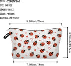 Livel lhood Ladybug Makeup Bag Cute Small Makeup Organizer Bag Travel Toiletry Zipper Pouch Love Cosmetic Bag Gift for Women