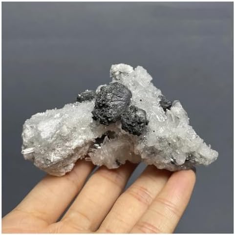 Crystal Stone Natural Lead Ore Mineral Specimen Crystals Quartz Stone Home Decor Crystal Stone Holder Necklace(114g 82 * 45 * 44mm)