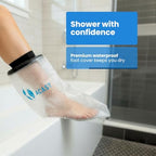 ACAST Waterproof Foot Cast Cover for Shower | Reusable Cast Protector for Plaster & Dressings | Secure No-Leak Seal | Easy Slip-On Bathing & Shower Protection | Comfortable Adult Design