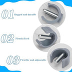 4 Pack Folding Walker C Type Clips Replacement for Toilet Safety Rails - Tube Pin Lock Brackets Parts for Rolling Walker, Adjustable Toilet Frame, Raised Toilet Seat with Handles (Fits 1'' OD Pipe)