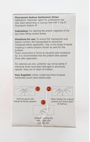 Diagnostic Ophthalmic Fluo Touch Strips - 300 Strips