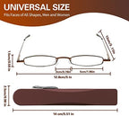 I-Mag Mini Slim Metal Spring Hinge Reading Glasses with Slide Open Hard Case (Brown, 2.00) by I-Mag Reading Glasses