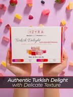 ZYRA Turkish Delight - Woman Owned Brand - Luxury with Assorted Fruit - Rose, Strawberry, Raspberry, Blackberry, Lemon, Orange - Authentic Premium Lokum Confectionery - Gifts for Everyone (16 OZ)