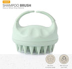 Sndyi Scalp Massager Shampoo Brush, Scalp Scrubber with Soft Silicone Bristles, Scalp Exfoliator for Dandruff Removal, Scalp Massager for Hair Growth, Wet Dry Hair Brush for Scalp Care, Green