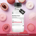 Dolce Flav Natural Lychee Extract – 2 Ounce Water-Soluble Kosher, Sugar-Free, Concentrated Exotic Lychee Flavoring for Beverages, Desserts & Baking, Includes Measured Dropper