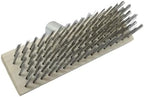 Wire Floor Brush Replacement Head Long Stiff Hair Stainless Steel Wire Brush Heavy Duty Outdoor Broom Head Deck Brush For Kitchen Bathroom Concrete Floor Patio Pavement Moss Tile Scrubbing Brush