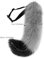 SMILETERNITY Faux Fur Furry Animal Cat Fox Tail for Halloween Party Cosplay Costume Accessories
