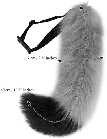SMILETERNITY Faux Fur Furry Animal Cat Fox Tail for Halloween Party Cosplay Costume Accessories