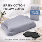 Eucoz Cotton Pillowcase for Cervical Pillow, Healthy Breathable & Soft Pillow Cover for Memory Foam Ergonomic Neck Support Pillow
