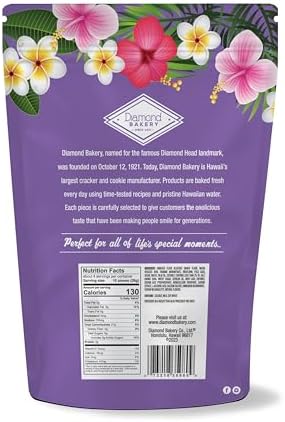Diamond Bakery Coconut Biscuits – Made in Hawaii, Crunchy Biscuits with Finely Shredded Coconut Pieces, Thin Cookies, Crunchy Snack, 12oz, 3-Pack (Each 4oz Bag Contains 4 Servings)