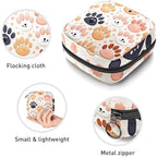 Cat Dog Animals Paw Menstrual Pad Purse for School, Tampons Collect Pouch for Women Girls, Soft Sanitary Napkin Disposal Bags
