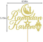Gold Glitter Ramadan Kareem Cake Topper - Ramadan Muslim Islamic Decoration - Muslim Islam Eid Celebration Decoration