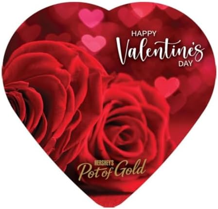 Elmer Chocolate Hershey Pot of Gold - 3.7 oz Heart Shaped Boxes - Pack of 2 - Perfect for Valentine's Day and Sharing with that Special Someone