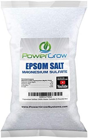 Epsom Salt (Magnesium Sulfate) Agricultural Grade Bulk (5 Pounds)